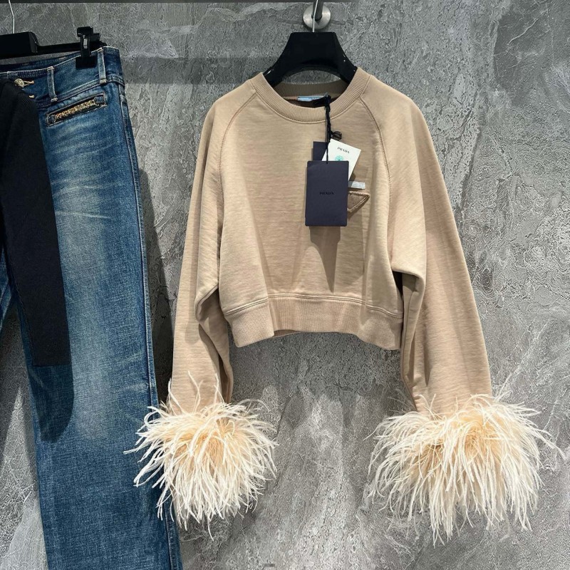 Prada Ostrich Feather Sweater