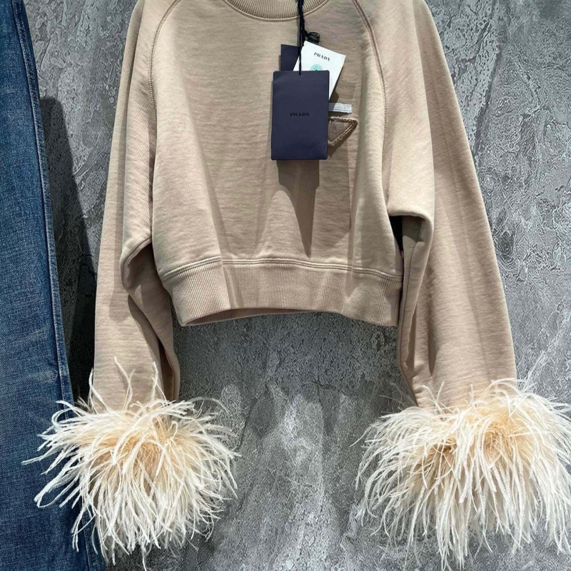 Prada Ostrich Feather Sweater