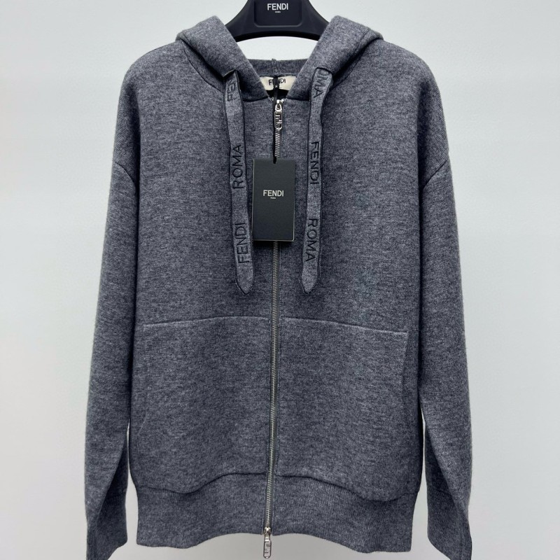 Fendi Unisex Zipper Hoodie