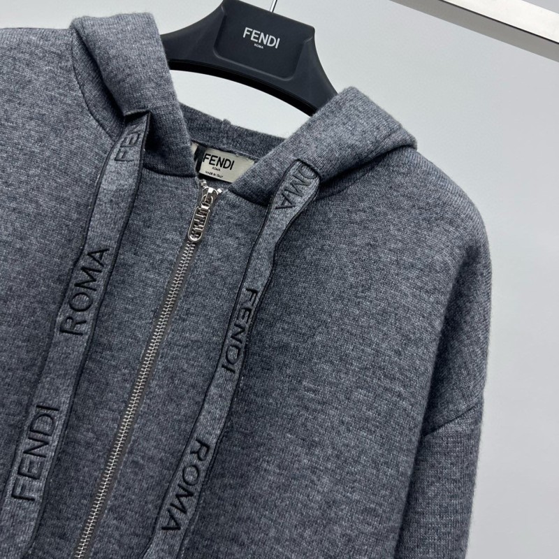 Fendi Unisex Zipper Hoodie