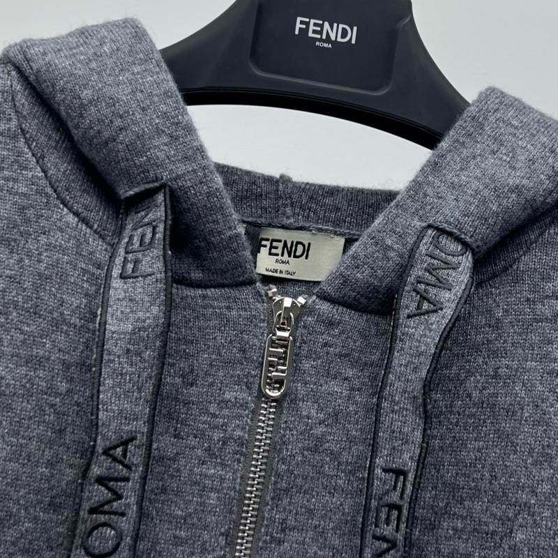 Fendi Unisex Zipper Hoodie