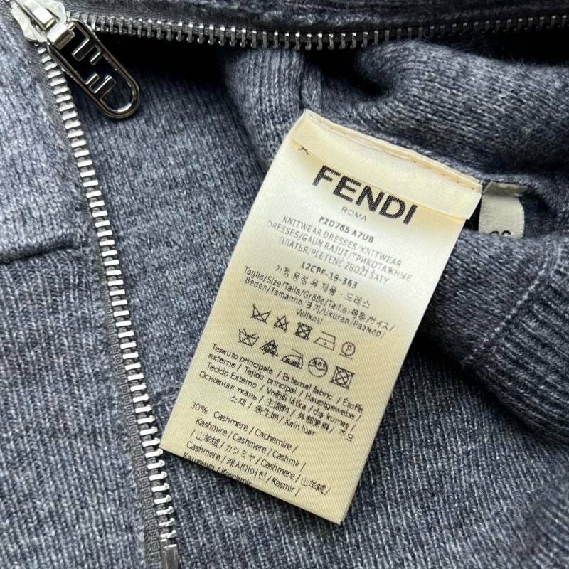 Fendi Unisex Zipper Hoodie