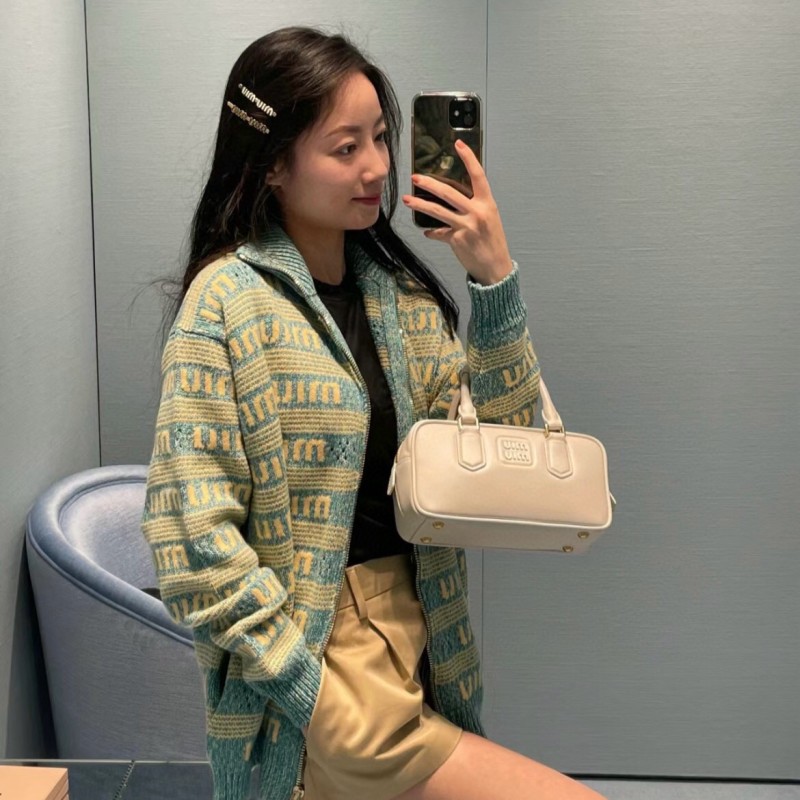 MiuMiu Zipper Turtleneck Cardigan