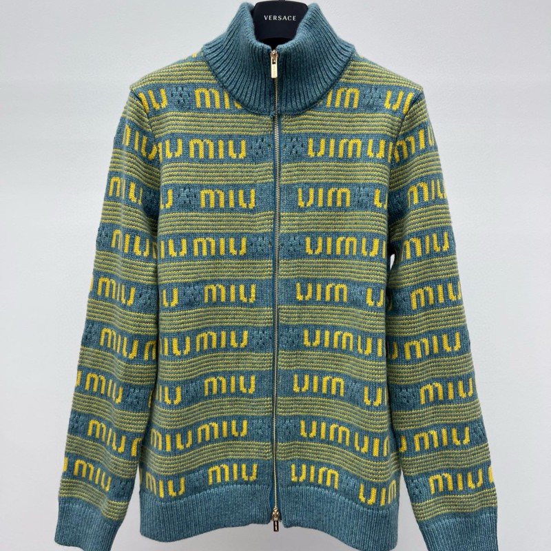 MiuMiu Zipper Turtleneck Cardigan