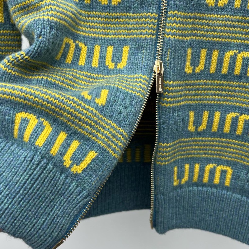 MiuMiu Zipper Turtleneck Cardigan