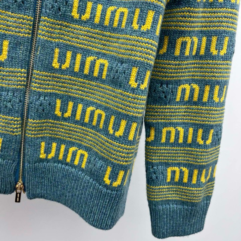 MiuMiu Zipper Turtleneck Cardigan