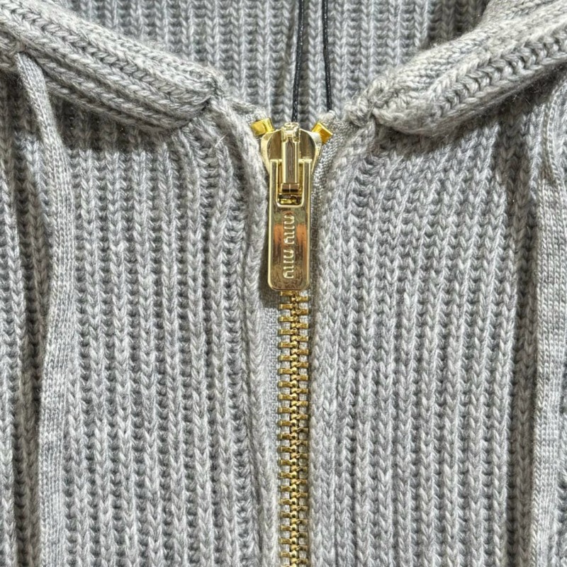 MiuMiu Wool Zipper Hoodie