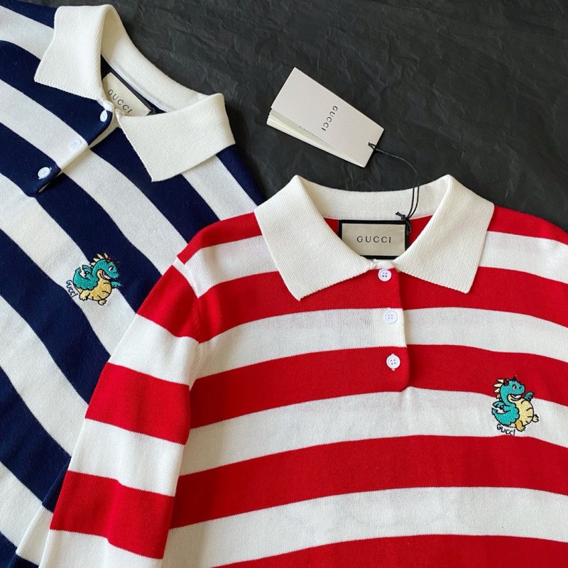 Gucci Unisex Long Sleeves Polo Tee