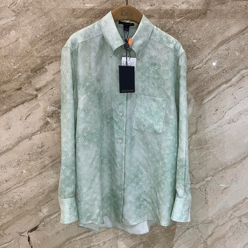 LV Unisex Silk Long Sleeves Shirt