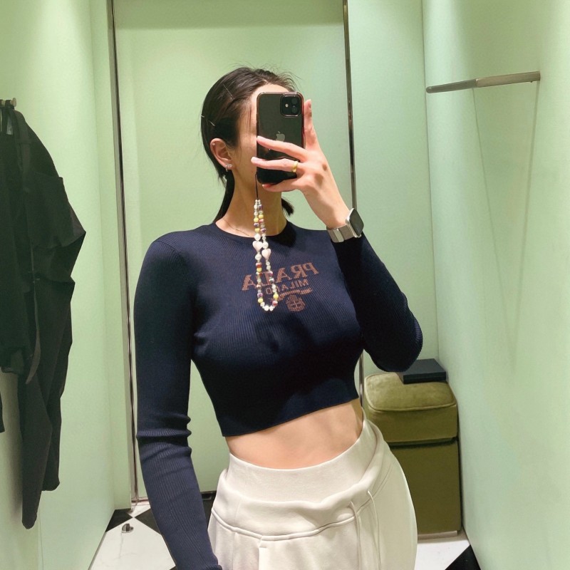 Prada Long Sleeves High Waist Shirt