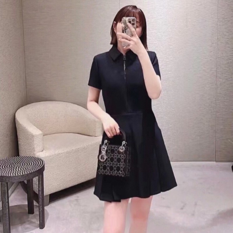 Dior Polo Zipper Shirt Dress