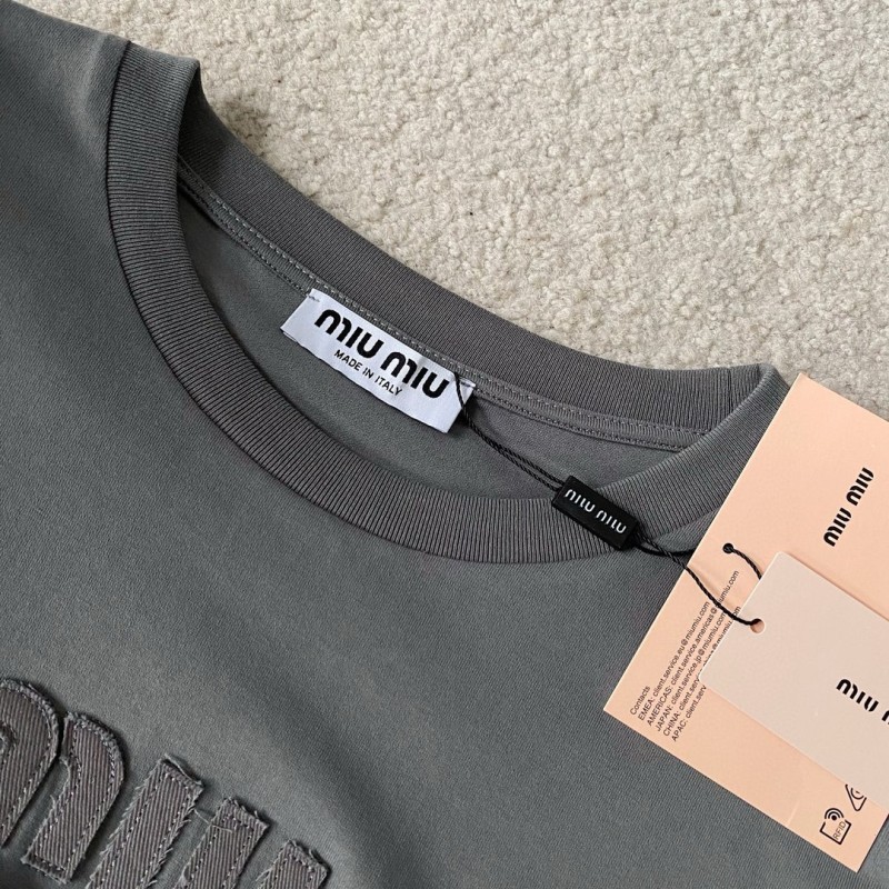 MiuMiu Unisex Long Sleeves Tee