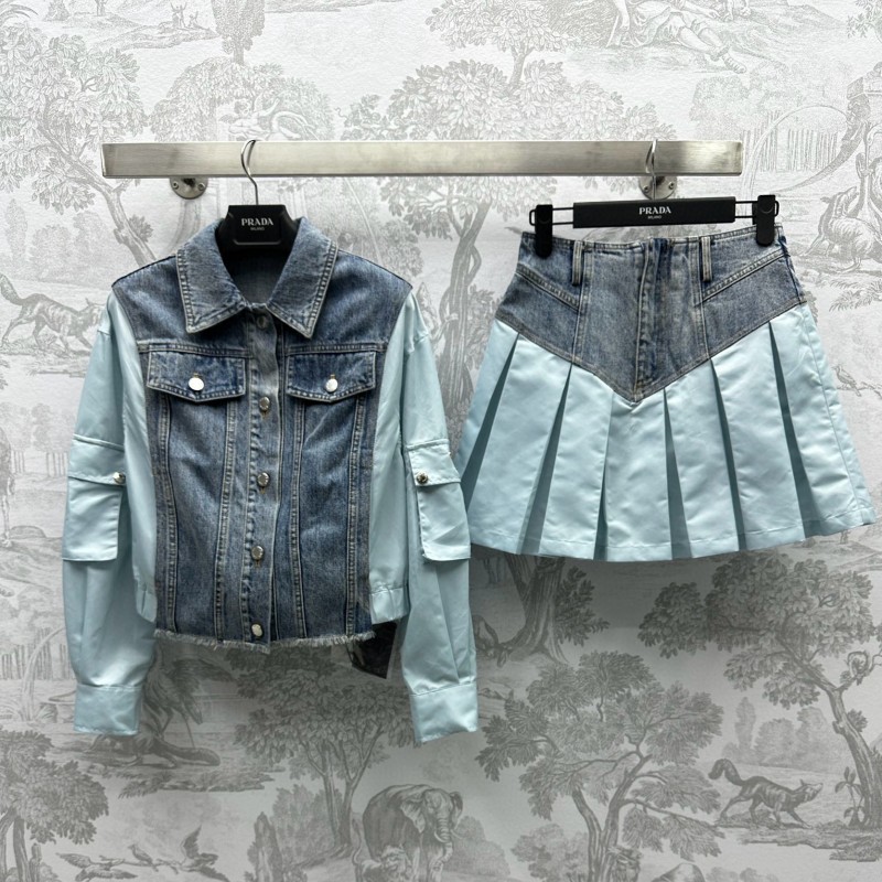 Prada Denim Jacket & Skirts