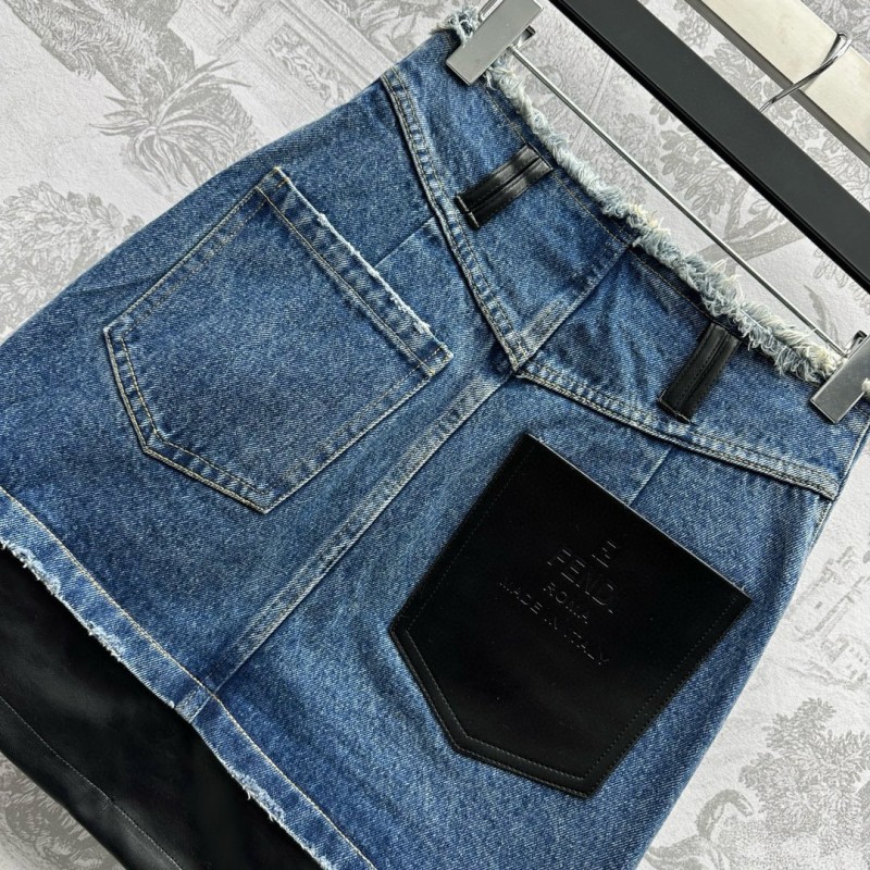 Fendi Denim Jacket & Skirts Set