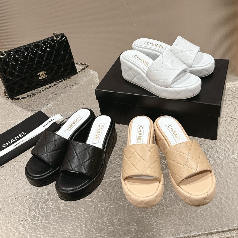 Chanel Wedges Slippers