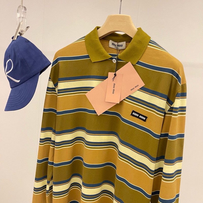 MiuMiu Long Sleeves Polo Tee