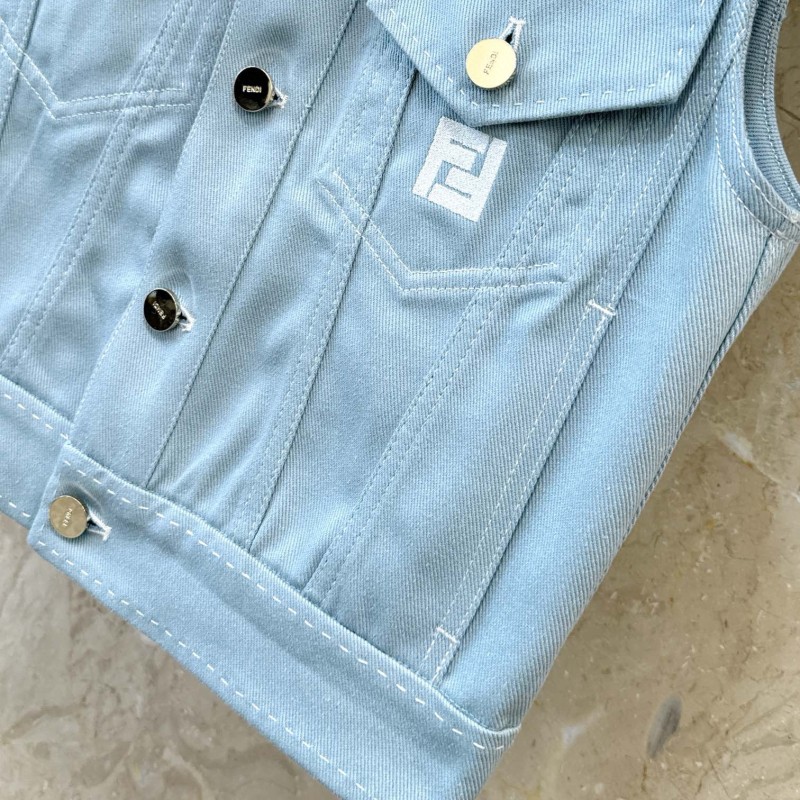 Fendi Denim Vest & Skirts