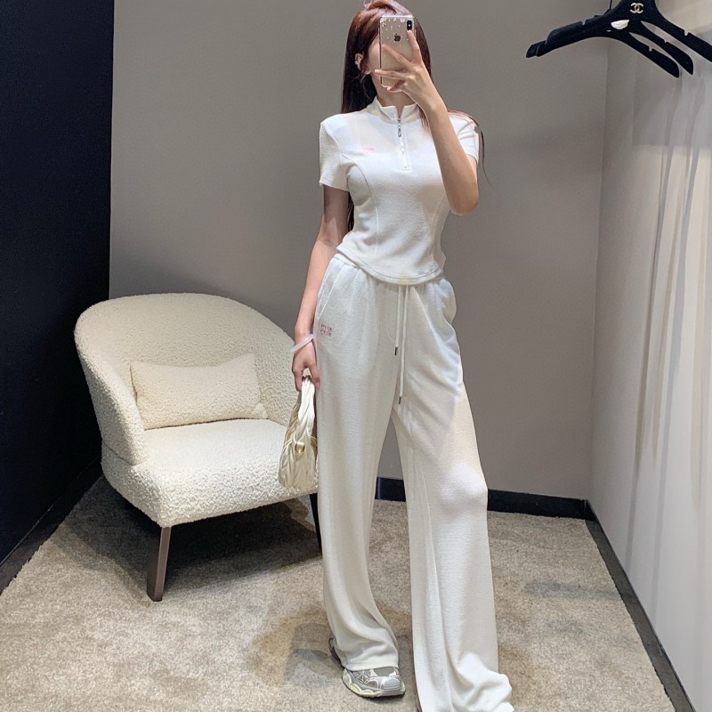 MiuMiu Zipper Shirt & Pants Set