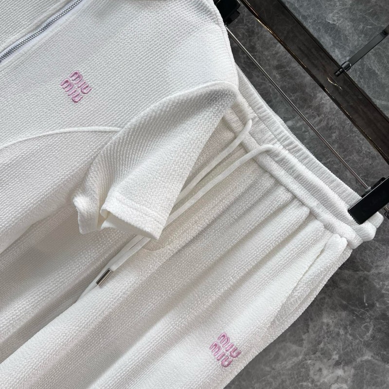 MiuMiu Zipper Shirt & Pants Set