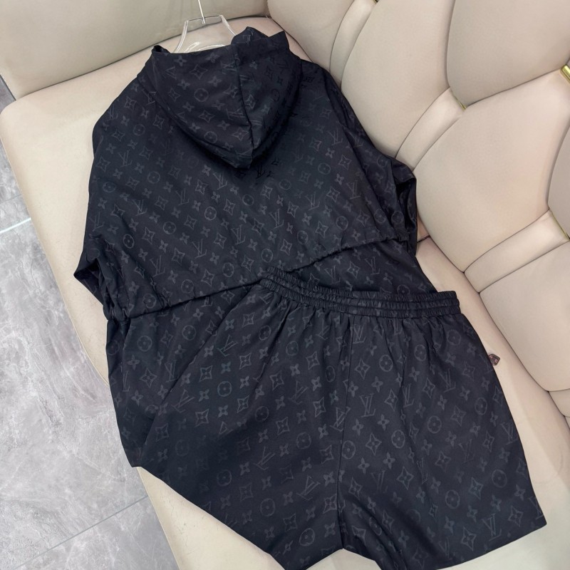 LV Zipper Jacket & Shorts Set