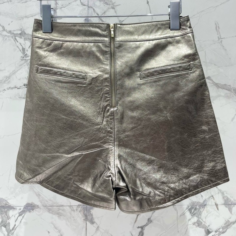 YSL Leather Shorts