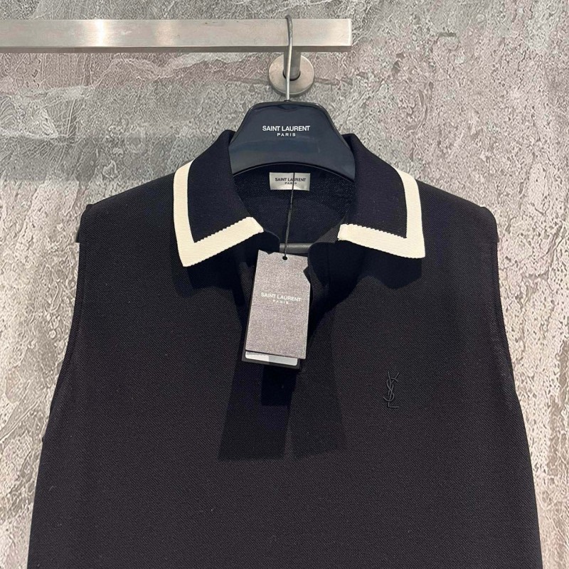 YSL Sleeveless Polo Tee