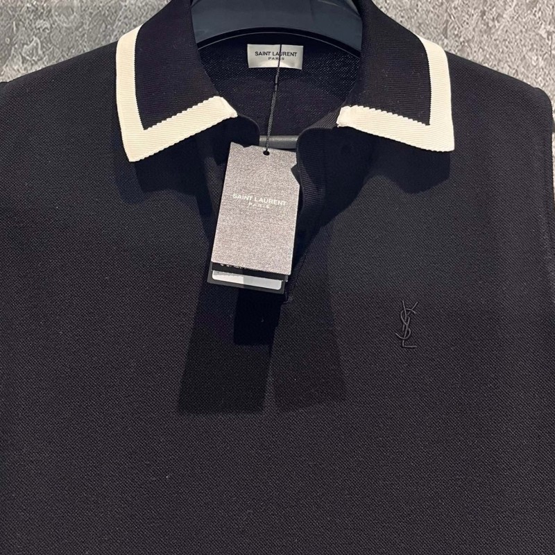 YSL Sleeveless Polo Tee