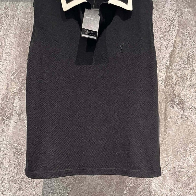 YSL Sleeveless Polo Tee