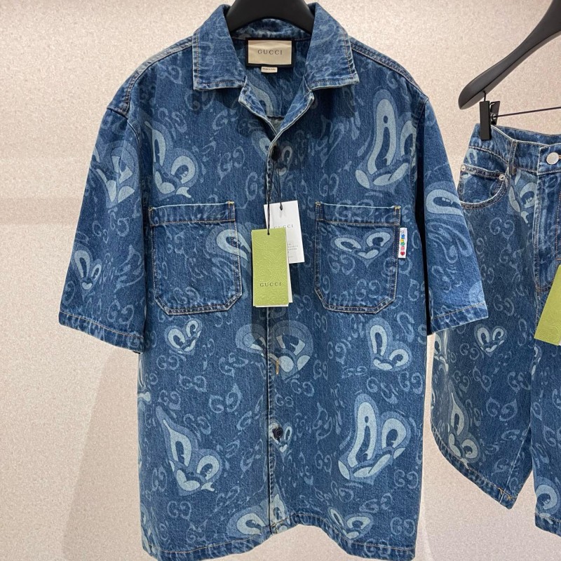 Gucci Unisex Denim Jacket & Shorts