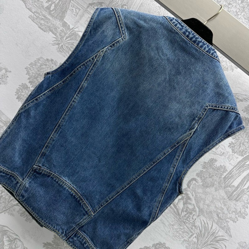 Chanel Denim Vest & Shorts Set