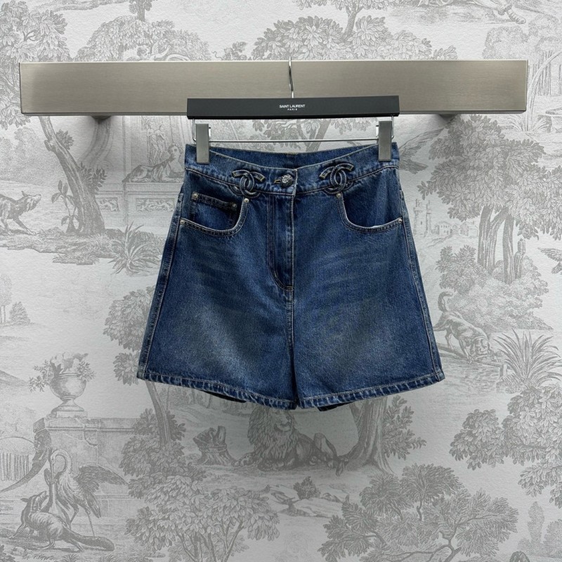 Chanel Denim Vest & Shorts Set