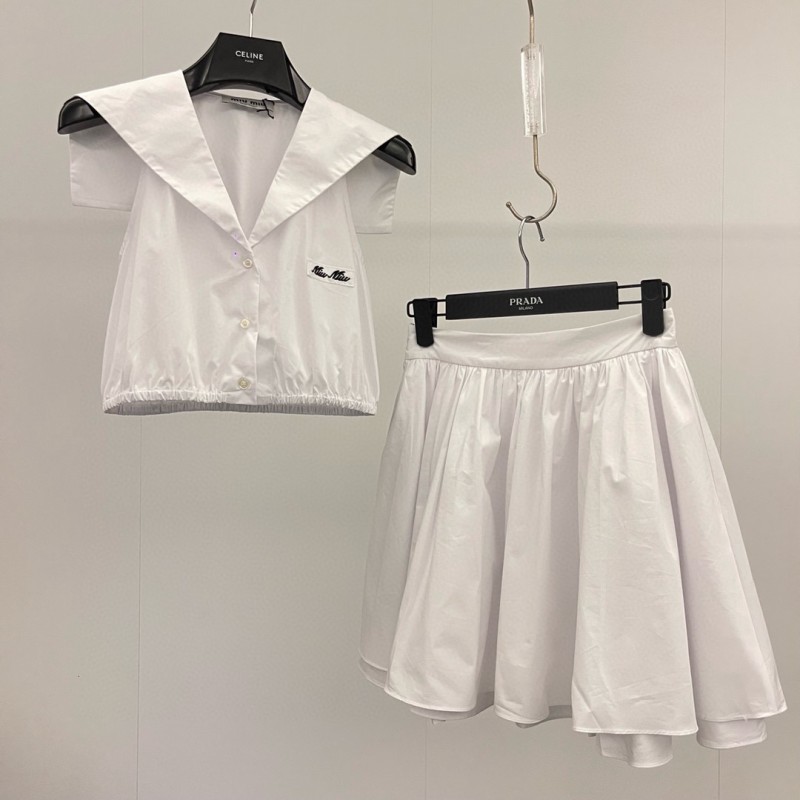 MiuMiu Sleeveless Shirt & Skirts Set