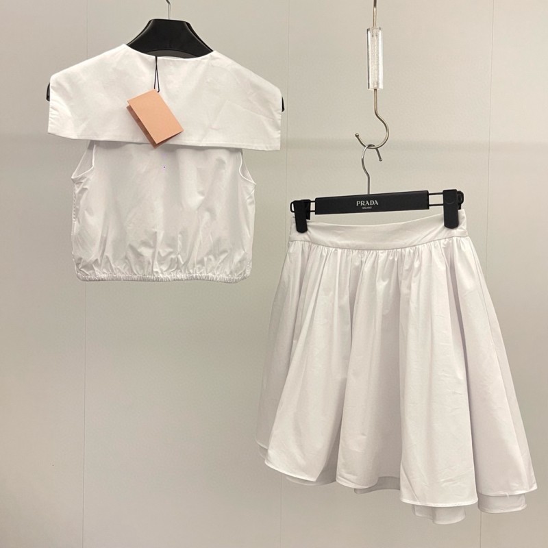 MiuMiu Sleeveless Shirt & Skirts Set