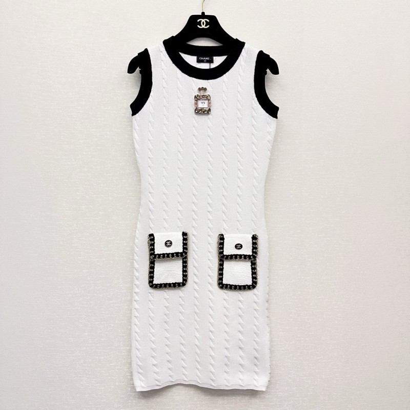 Chanel Sleeveless Shirt Dress