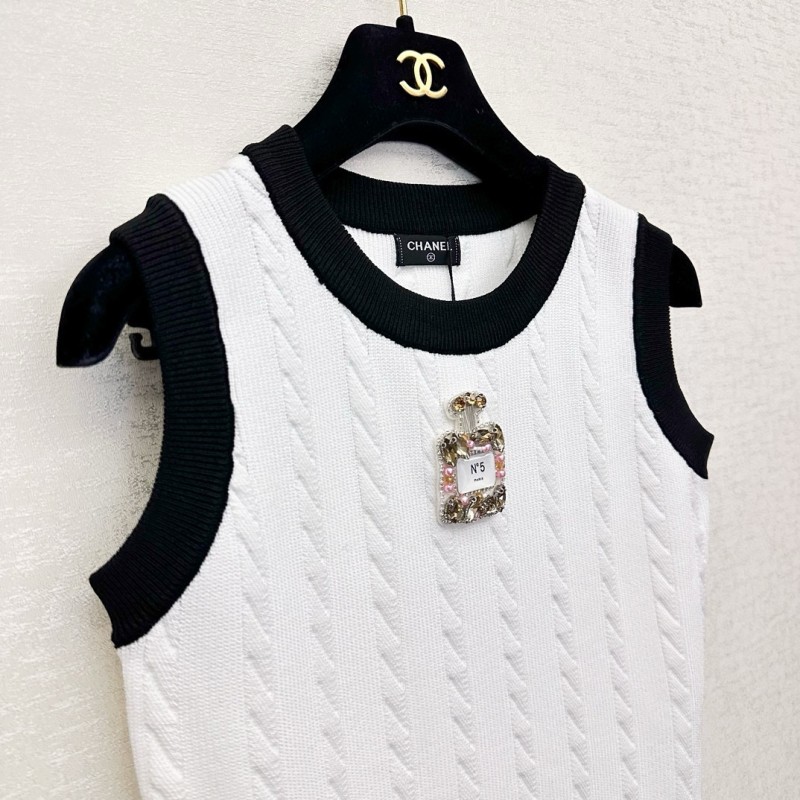 Chanel Sleeveless Shirt Dress