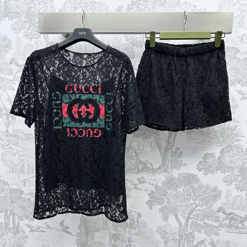 Gucci Lace Shirt & Shorts