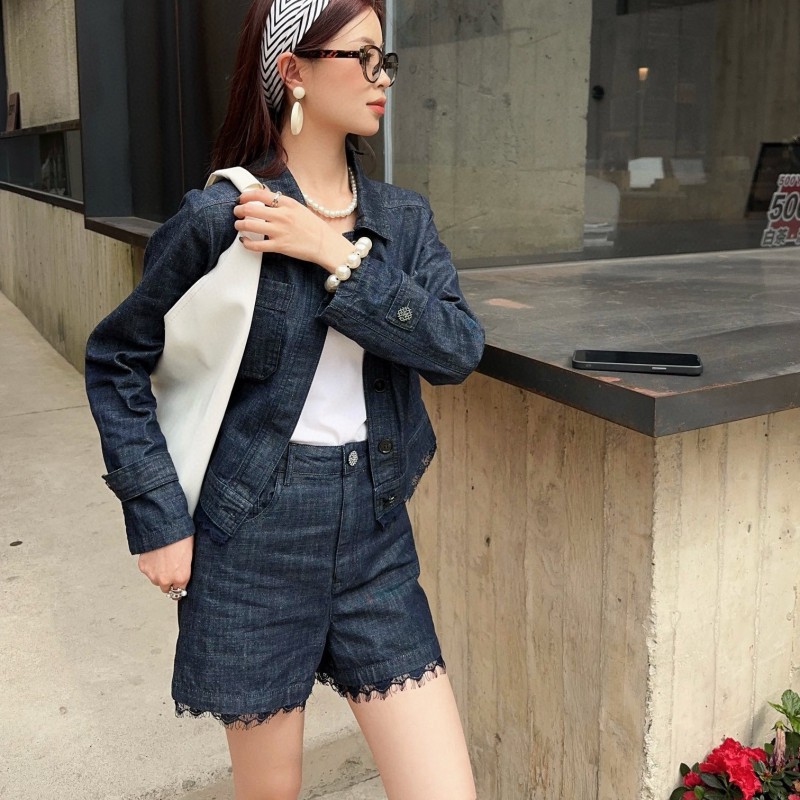 Chanel Denim Jacket & Shorts