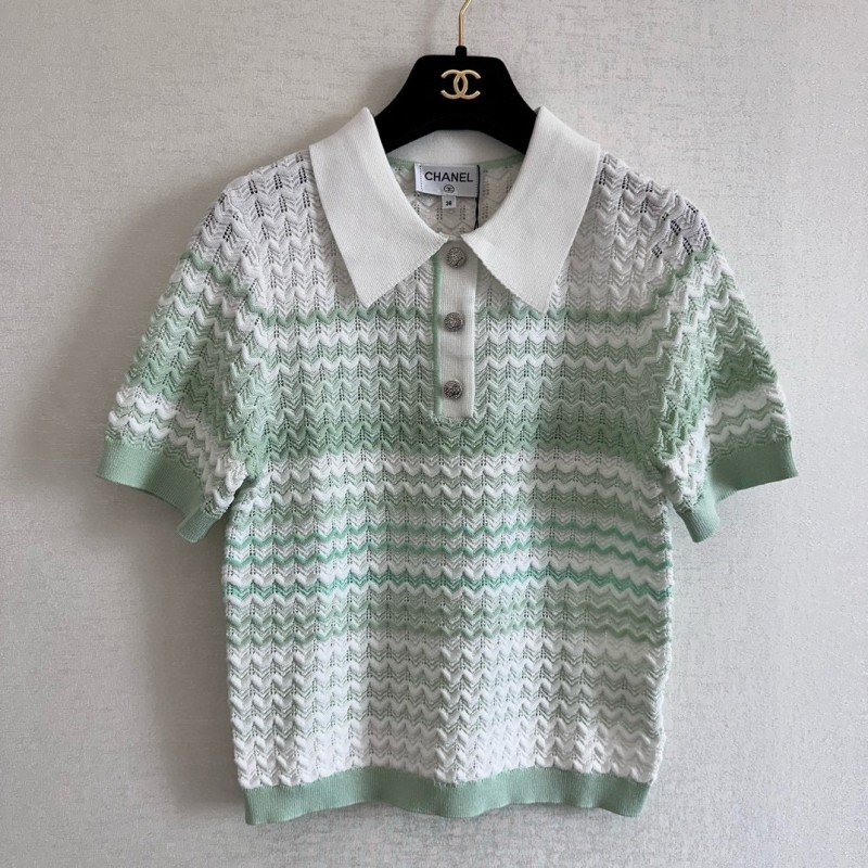 Chanel Knit Polo Tee