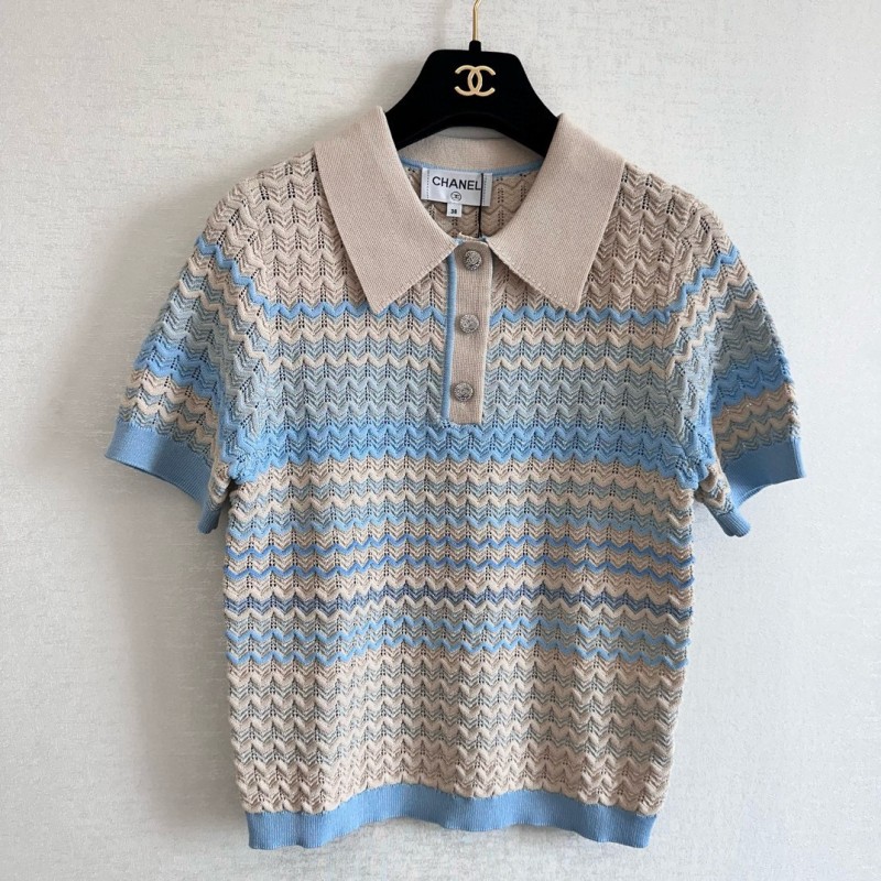 Chanel Knit Polo Tee