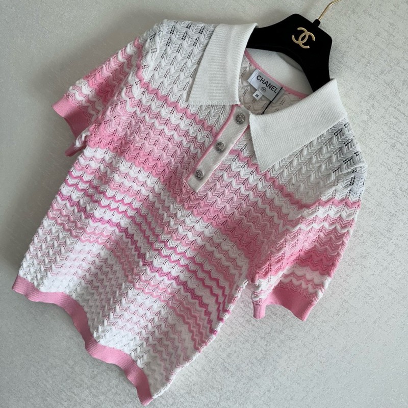 Chanel Knit Polo Tee