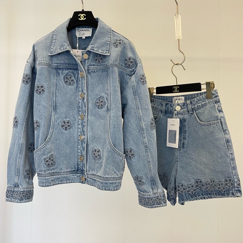 Chanel Denim Jacket & Shorts