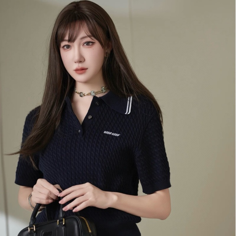 MiuMiu Knit Polo Tee