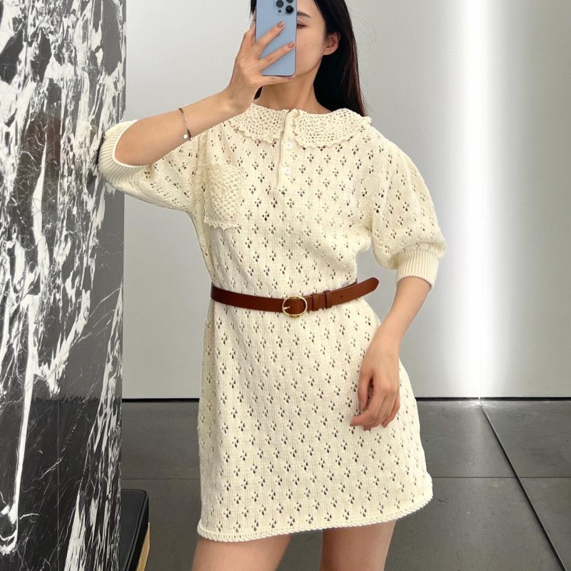 Celine Knit Shirt Dress