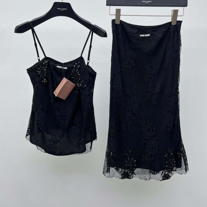 MiuMiu Camisole Singlet & Skirts Set