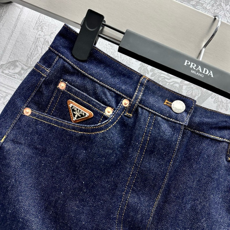 Prada Denim Vest & Skirts