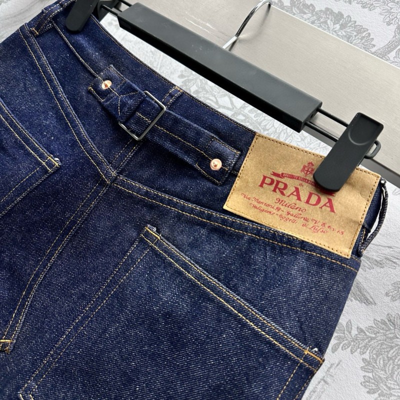 Prada Denim Vest & Skirts