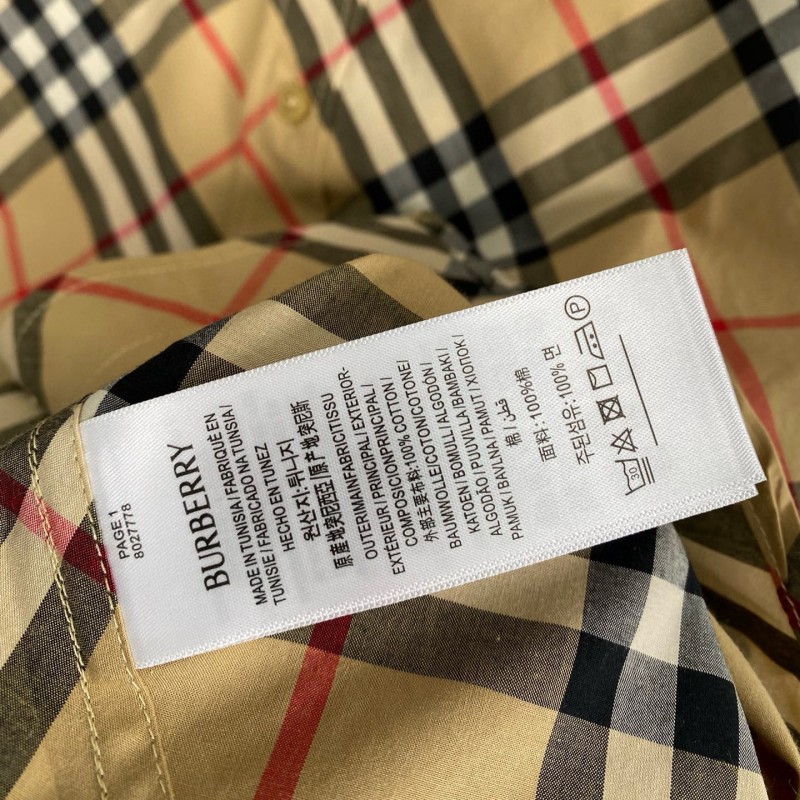 Burberry Unisex Long Sleeves Shirt