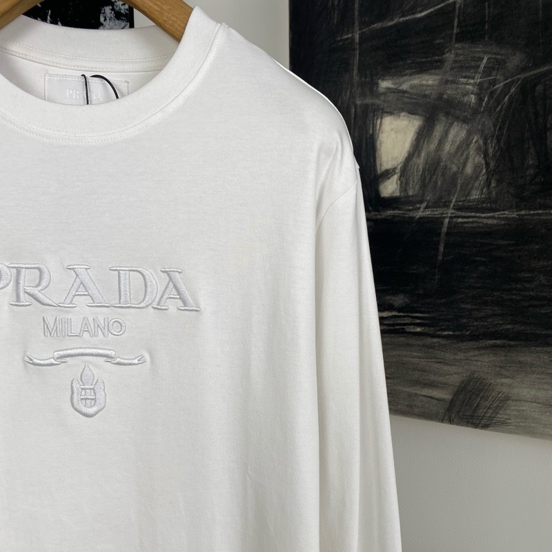 Prada Unisex Long Sleeves Tee