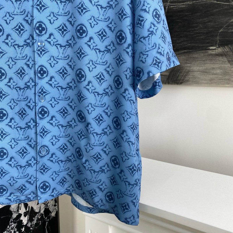 LV Unisex Silk Shirt & Shorts Set