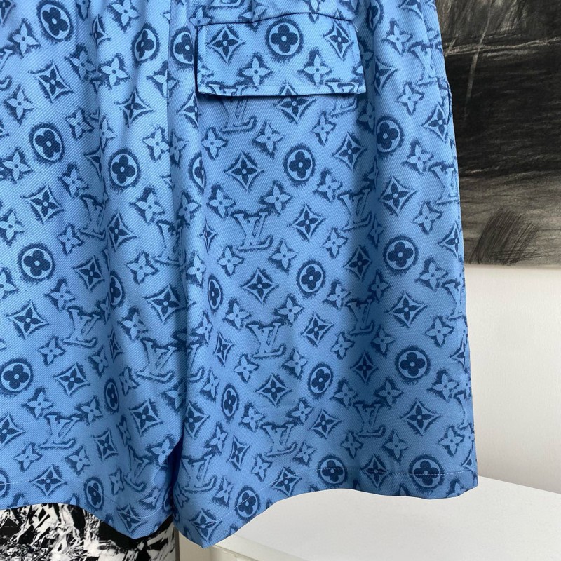 LV Unisex Silk Shirt & Shorts Set